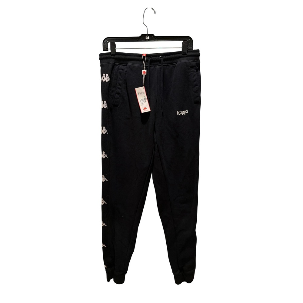 Kappa Authentic Volki Black Smoke Logo Tape Joggers Sweatpants 331C8SW Mens L
